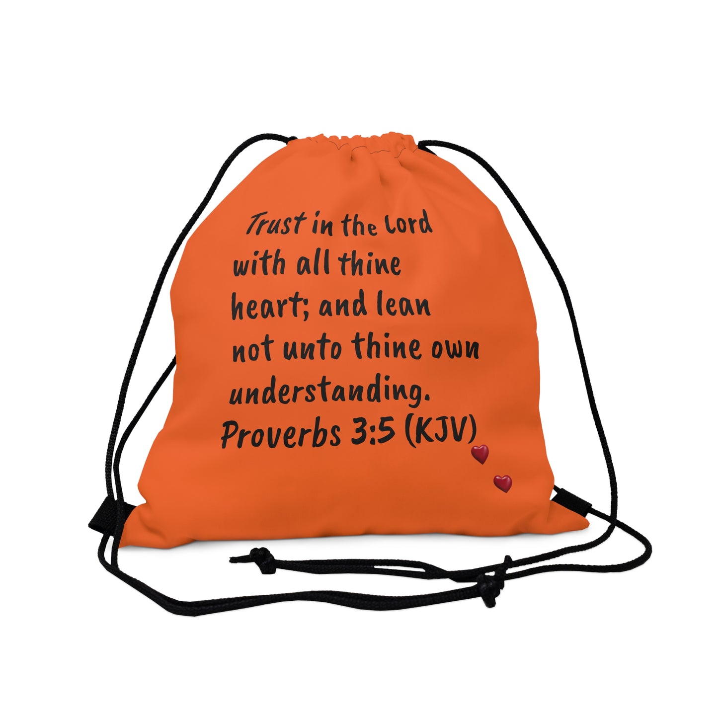 Bible Speaks Outdoor Drawstring Bag Orange