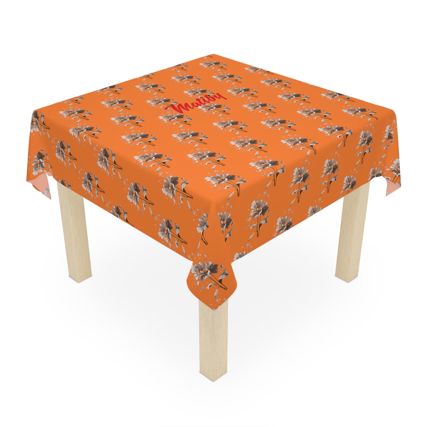 Matiby Orange Flower Tablecloth