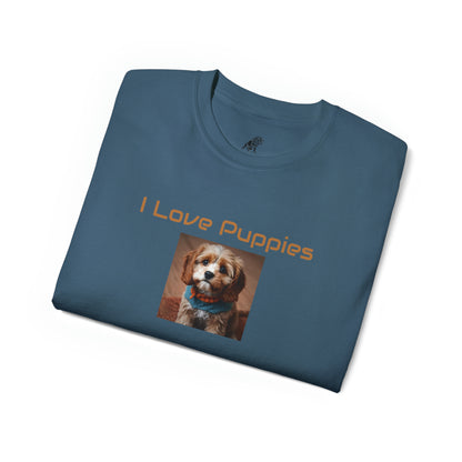 Matiby "I Love Puppies" Unisex Ultra Cotton Tee