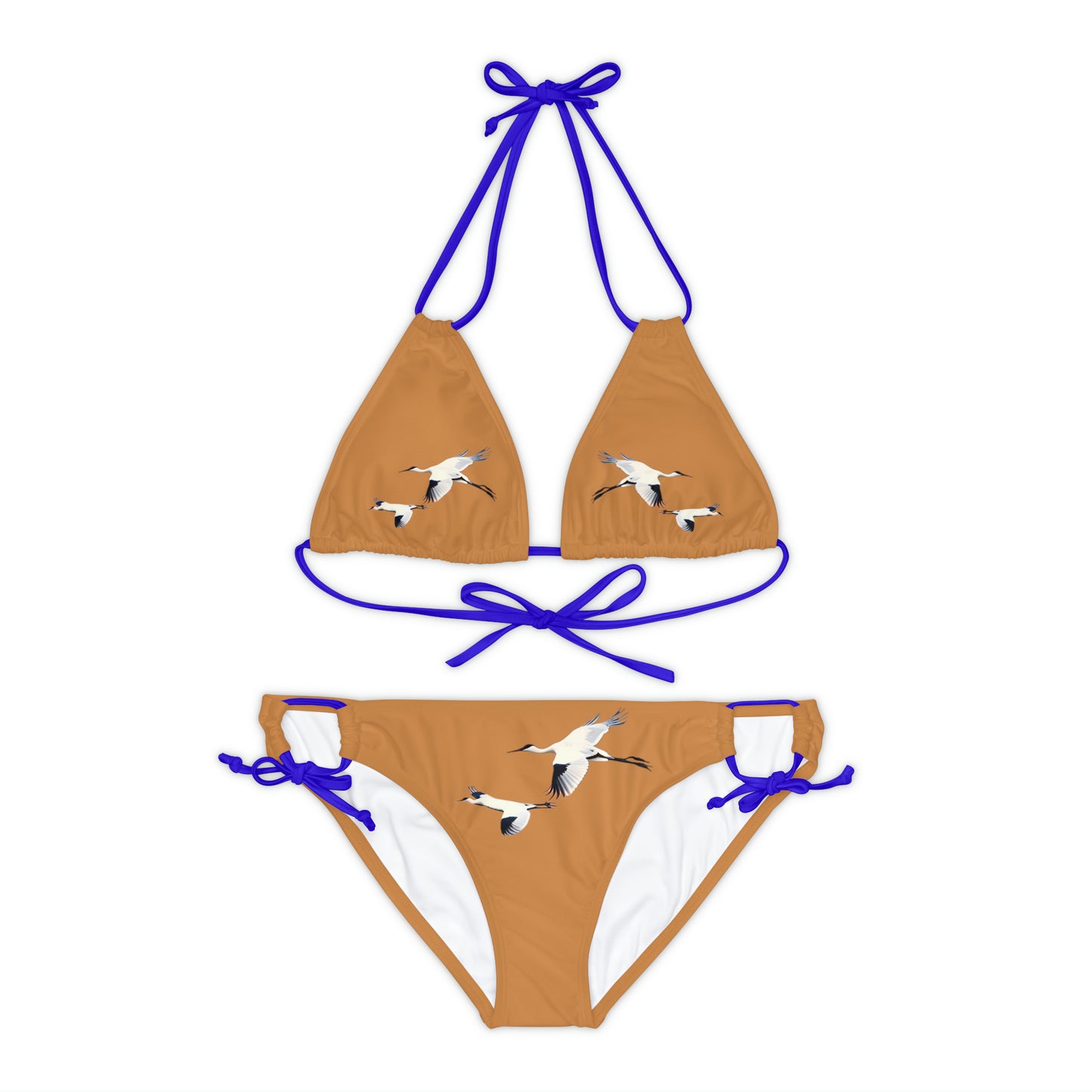 Light Brown Strappy Bikini Set (AOP)