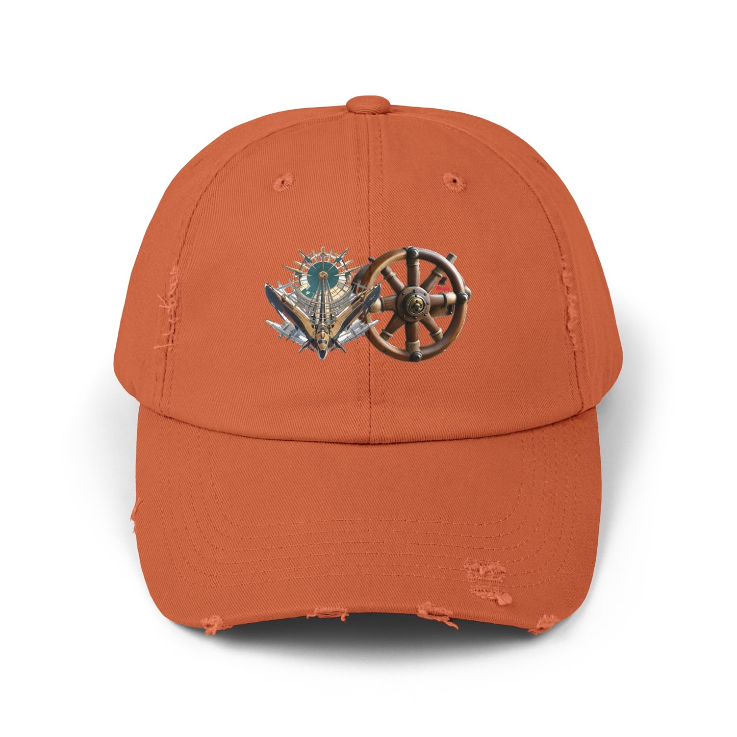 Nautical Unisex Distressed Cap