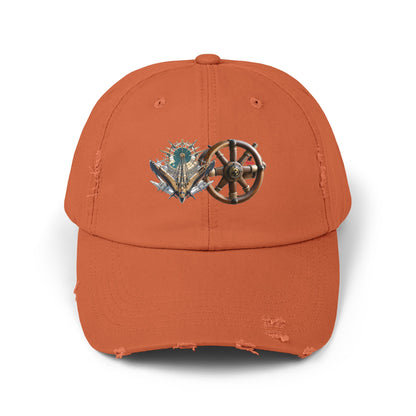 Nautical Unisex Distressed Cap