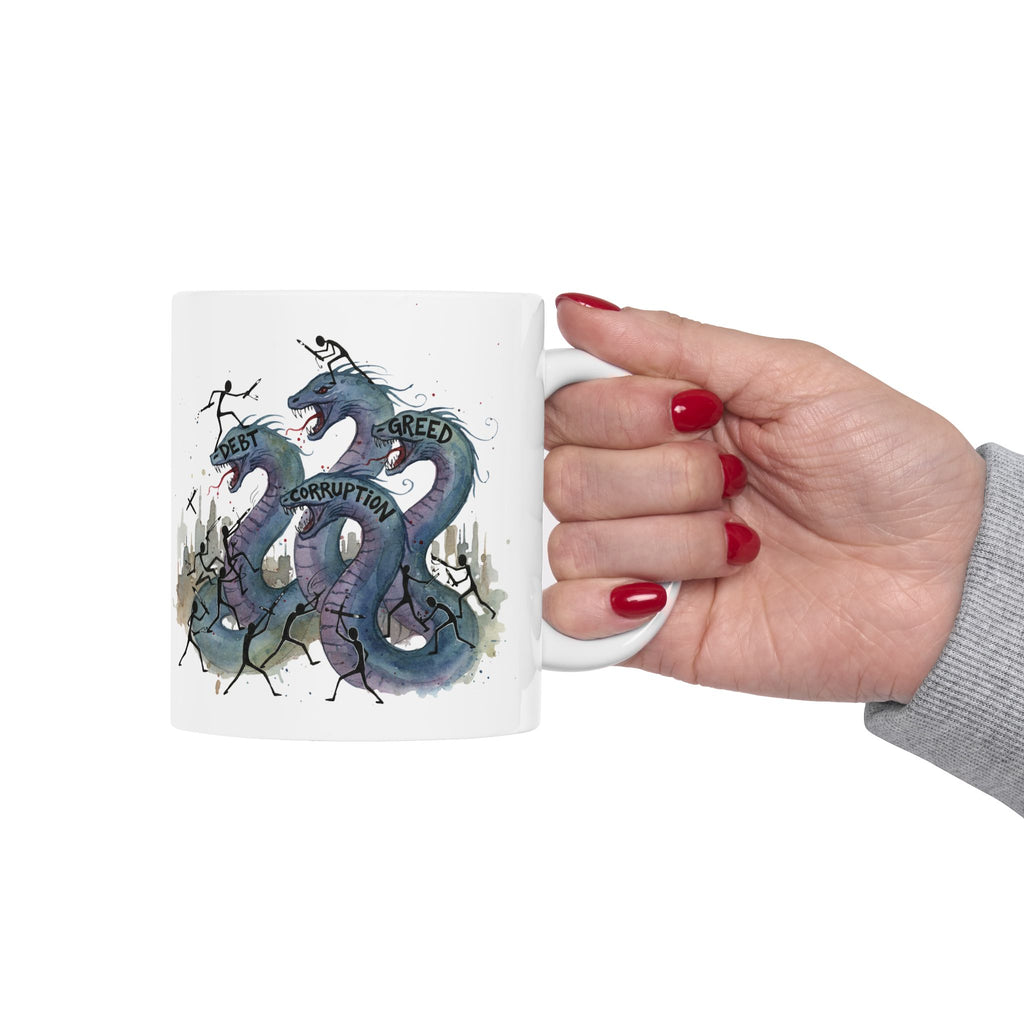 Reporting For Duty On The White Ceramic Mug — Time To Unite Against The D C G Hydra Serpents 11oz/15oz