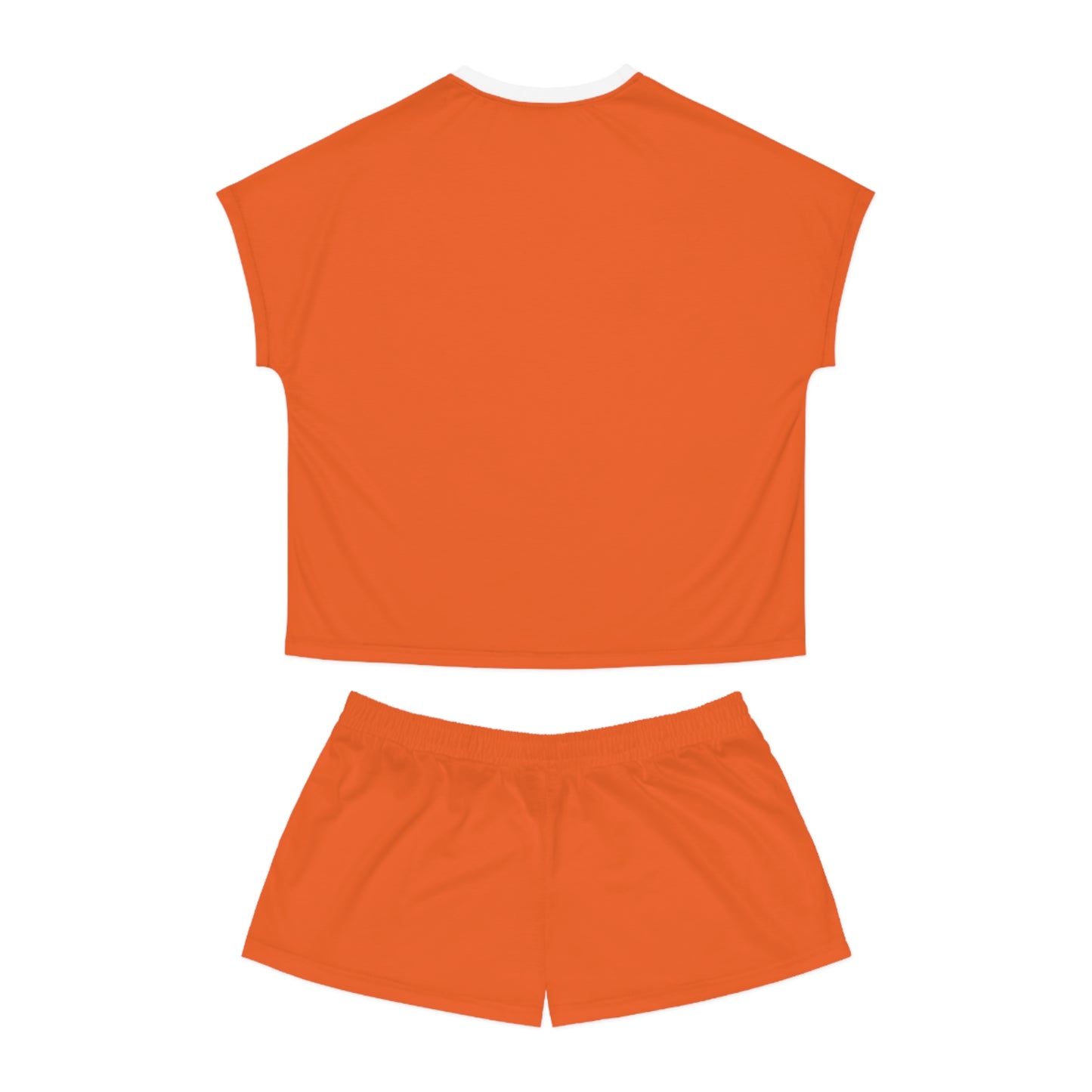 Matiby Women's Orange Short Pajama Set (AOP)