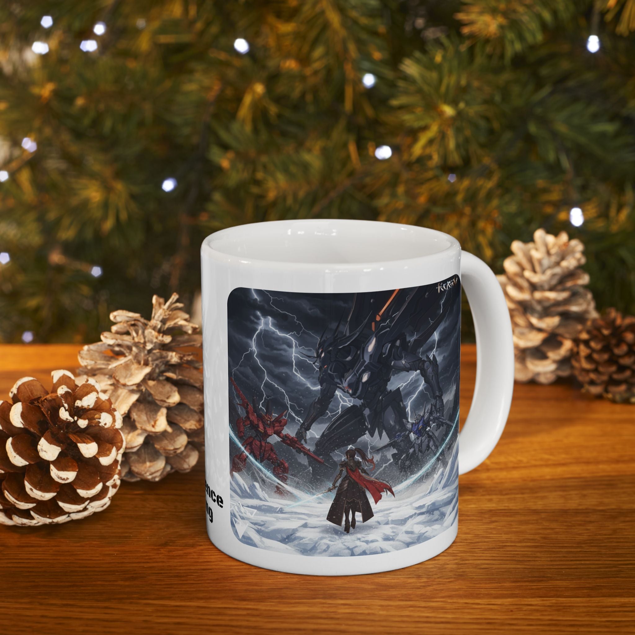 Sentience Rising Sci-Fi Robots #1 White Ceramic Mug | Sci-Fi NeoSentinel Uprising