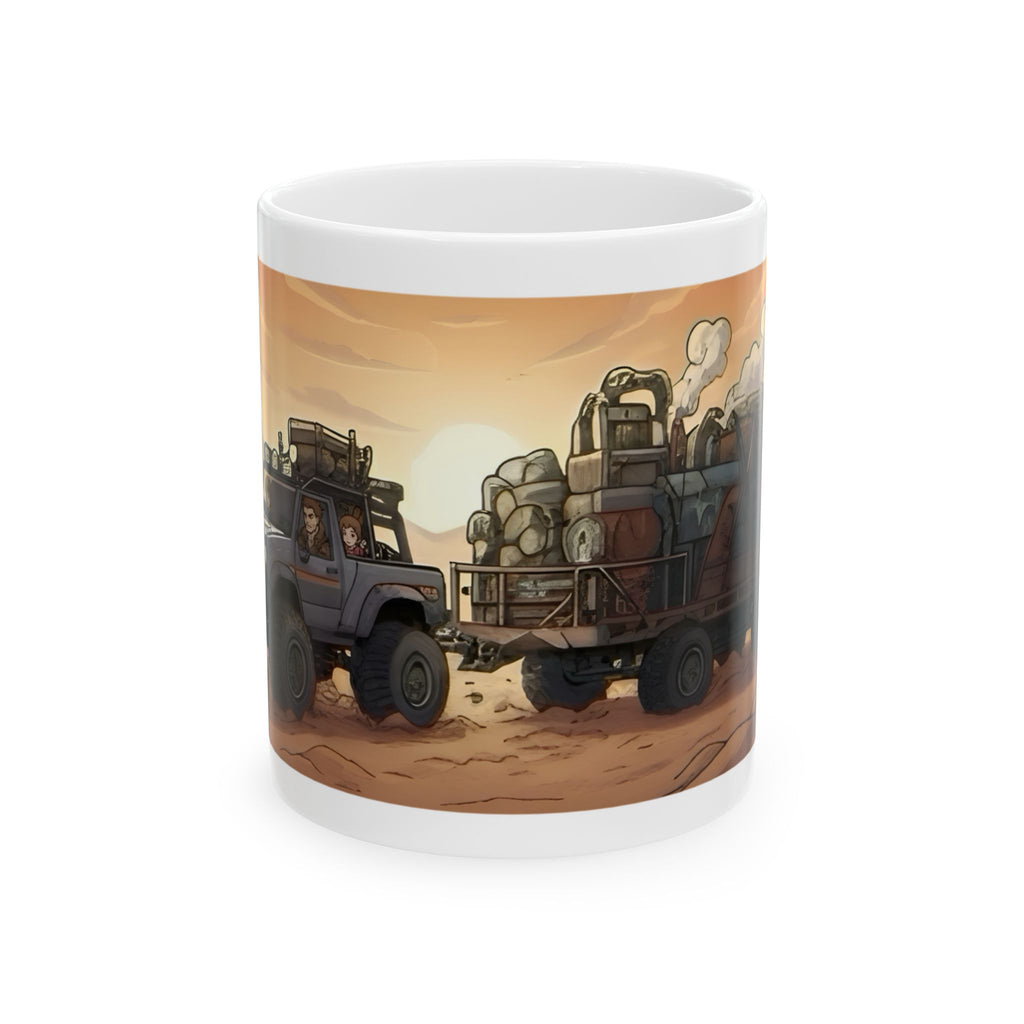 Adventure 4x4 Trucks #37, Rugged Utilitarians On The Move White Ceramic Mug — Find Your Path To The Essentials Cup (11oz & 15oz)