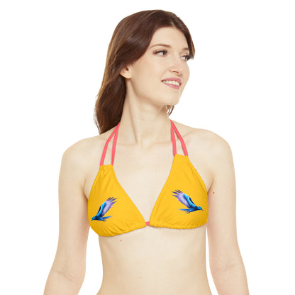 Yellow Strappy Bikini Set (AOP)