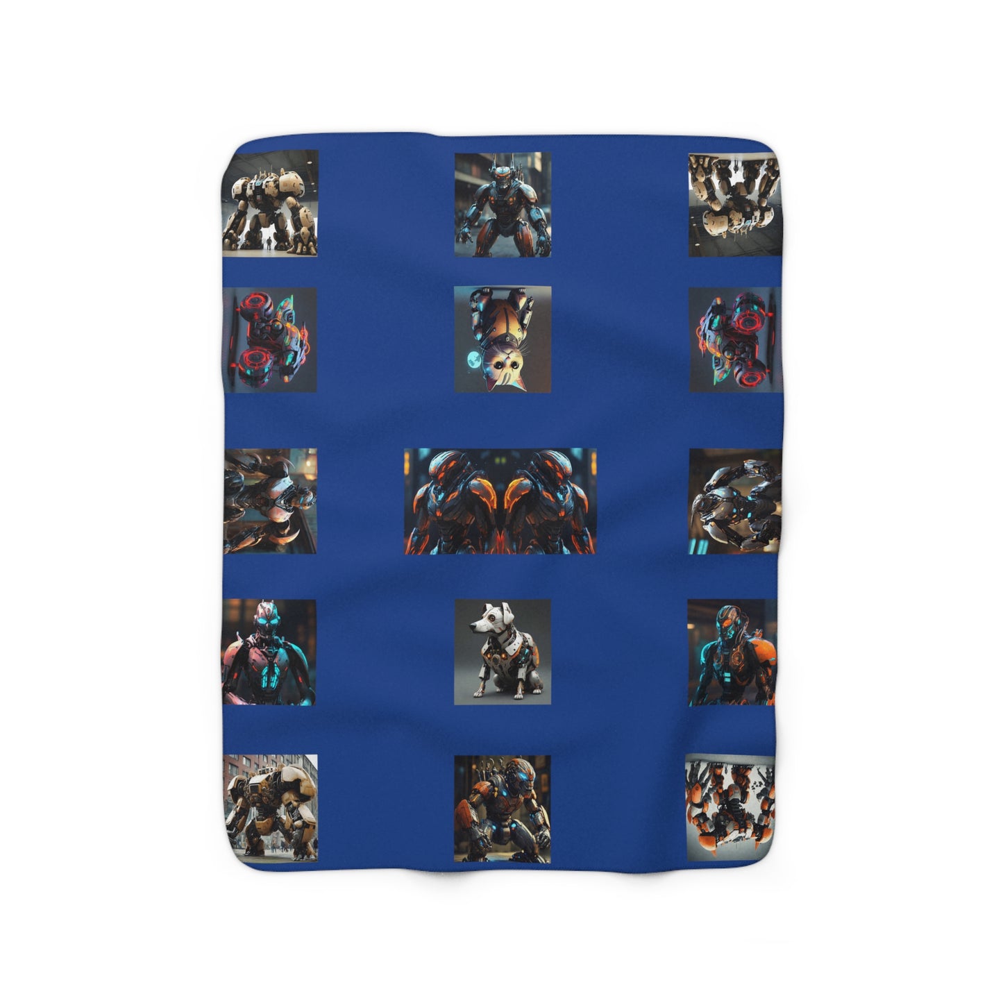 Matiby MEK Blue Sherpa Fleece Blanket