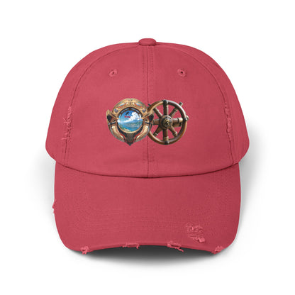 Nautical Unisex Distressed Cap