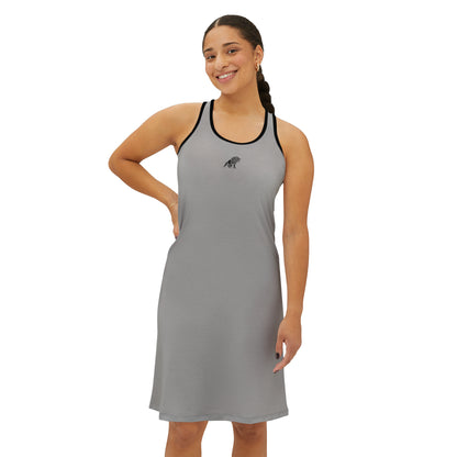 Women's Light Grey Racerback Dress (AOP)