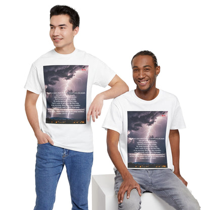 Lightning Style People Tremble Unisex Heavy Cotton Tee, Dual Side, W Font