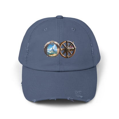 Nautical Unisex Distressed Cap