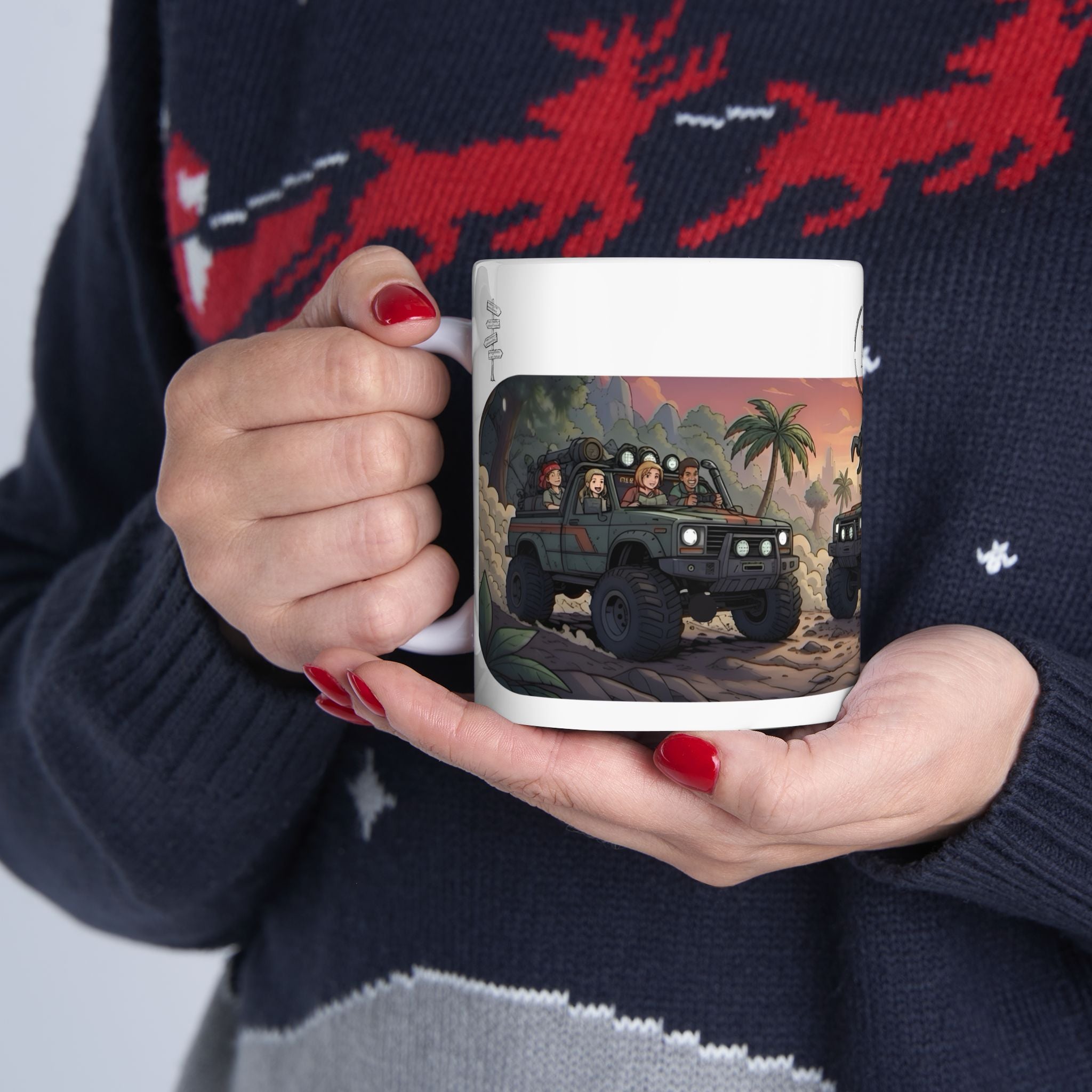 Adventure 4x4 Trucks #6, Explorers On Wheels White Ceramic Mug — Find Your Path To The Essentials Cup (11oz & 15oz)