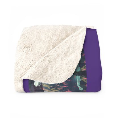 Matiby MEK Purple Sherpa Fleece Blanket