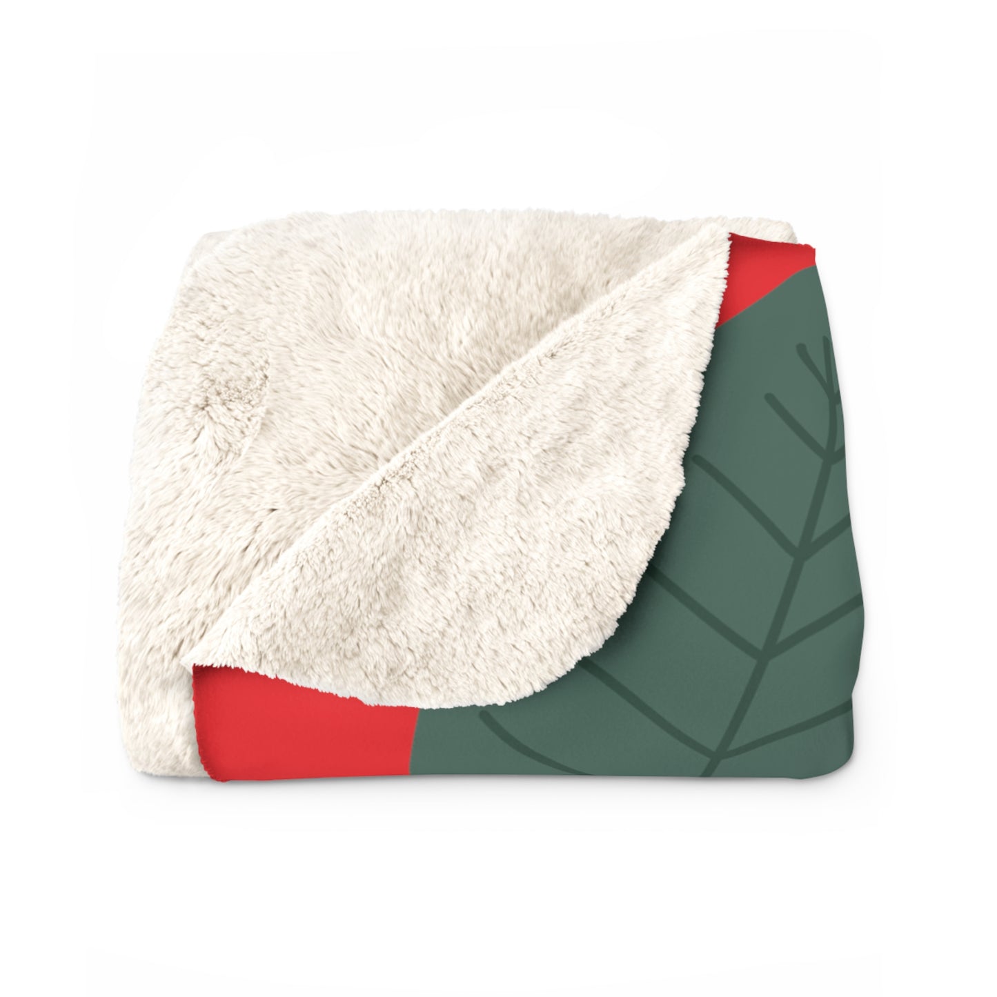 Matiby Simple Things Green Sherpa Fleece Blanket