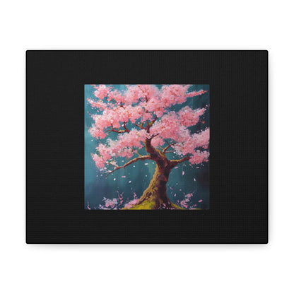 Cherry Blossom Black Canvas Gallery Wraps