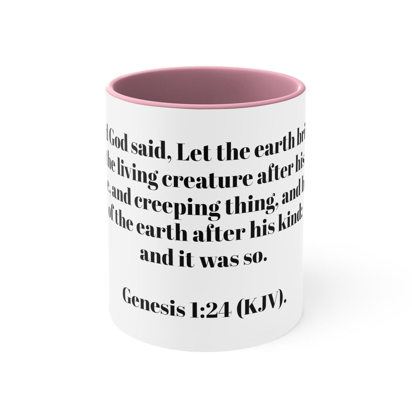 Bible Speaks Gen 1:24 Accent Mug, 11oz