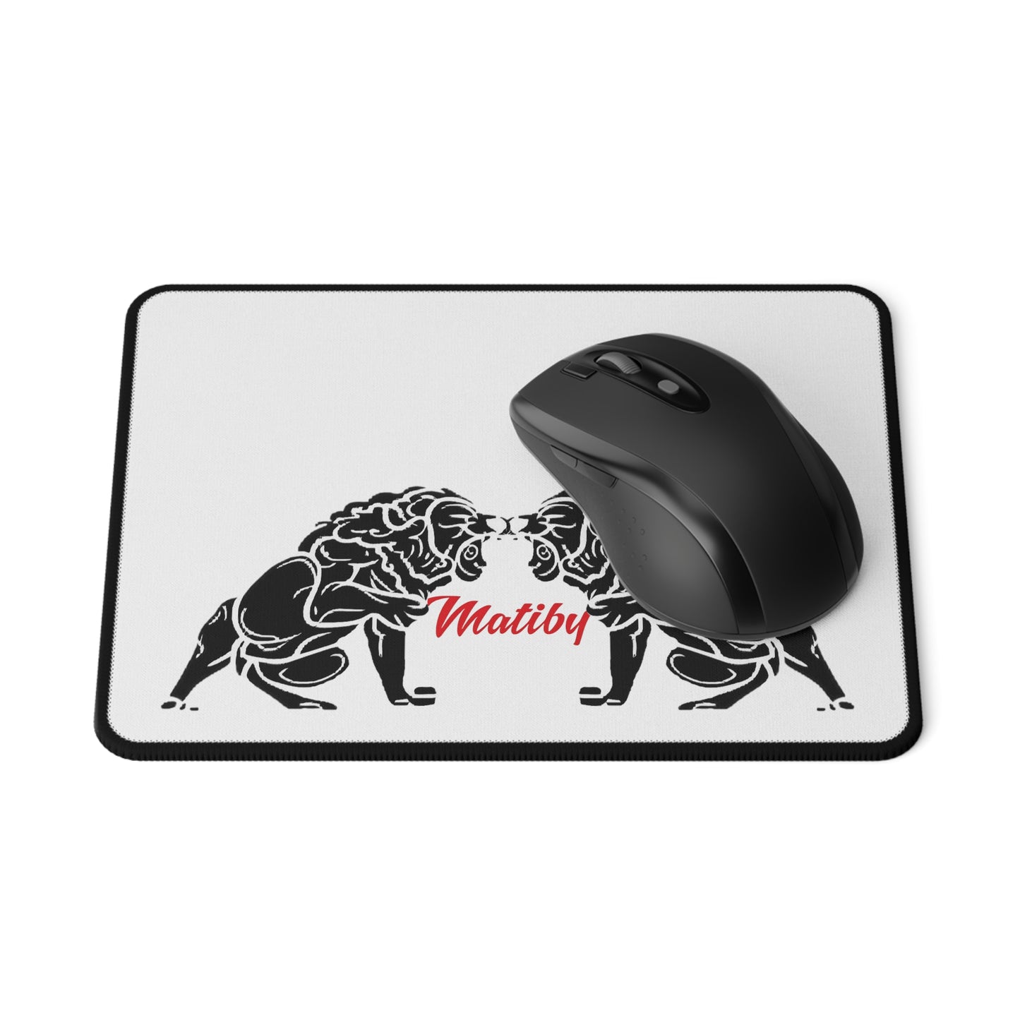 Matiby White Non-Slip Mouse Pads