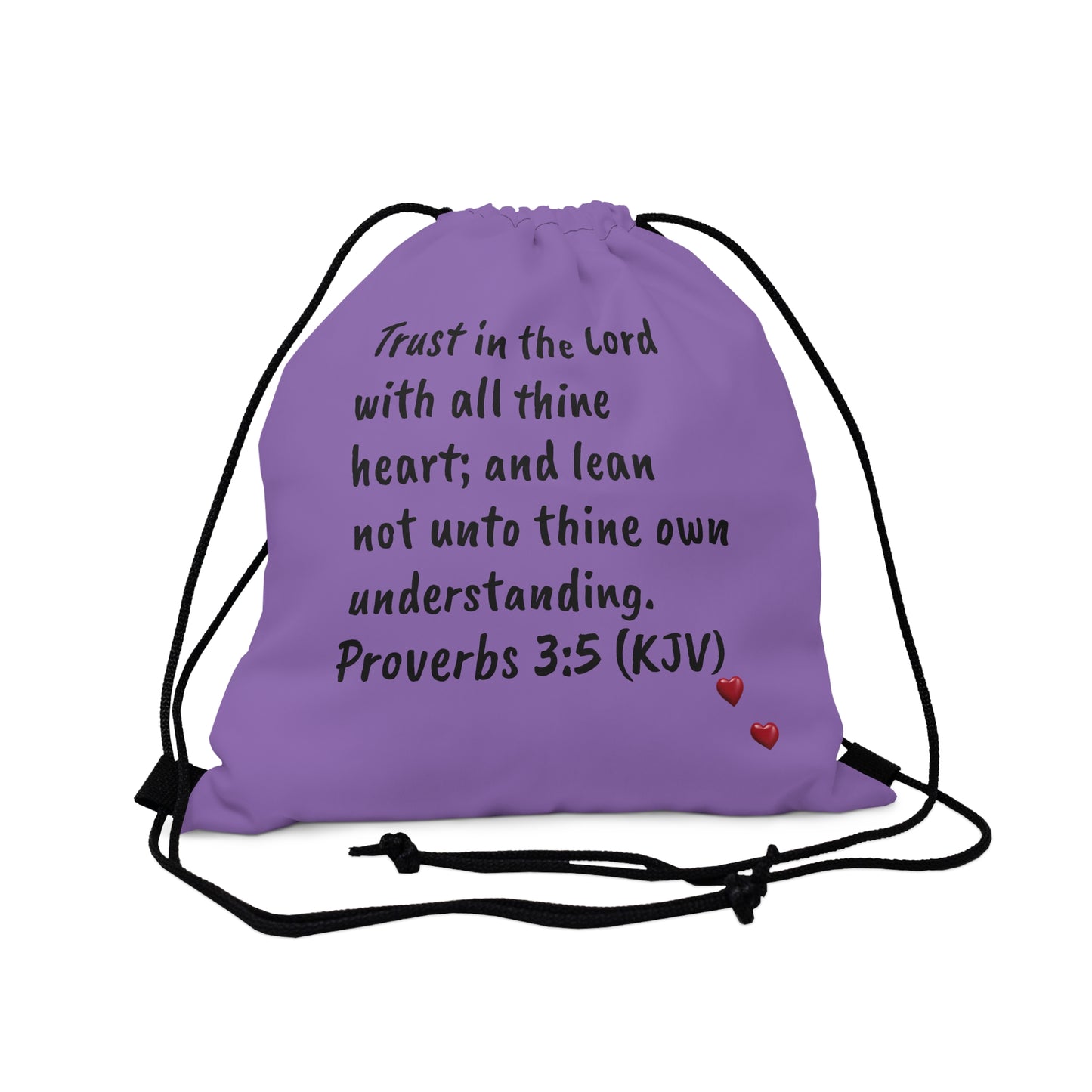 Bible Speaks Outdoor Drawstring Light Purple