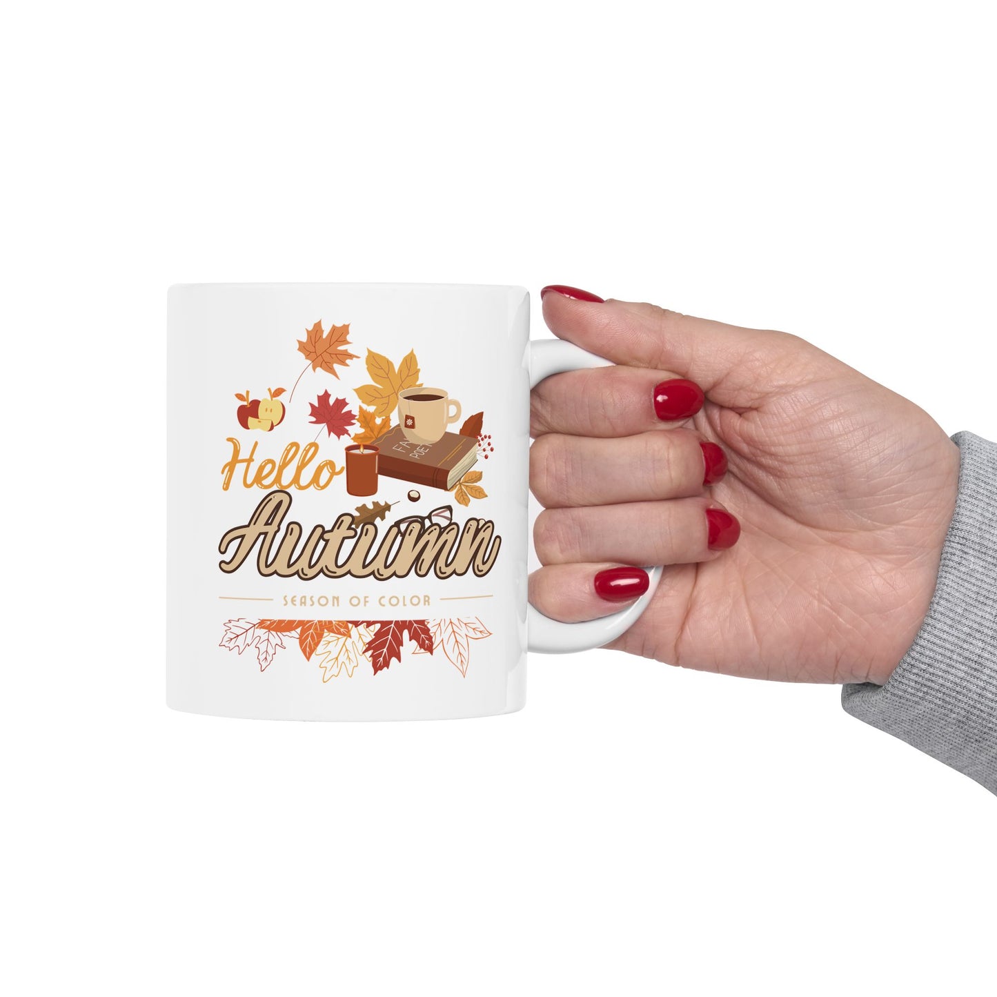 Journeys Hello Autumn Seasons of Change Ceramic Mugs, Gifts for the Holidays, Seasonal Mugs, Mug for All Occasions, Thanksgiving Mug