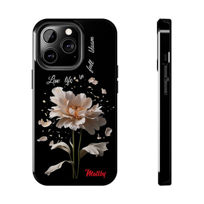 Matiby Amy's Special Flower Bloom Black Tough Phone Cases