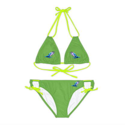 Green Strappy Bikini Set (AOP)