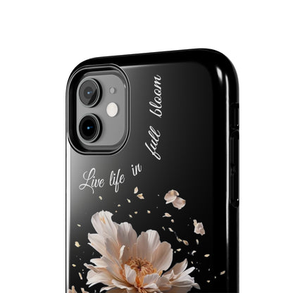 Matiby Amy's Special Flower Bloom Black Tough Phone Cases