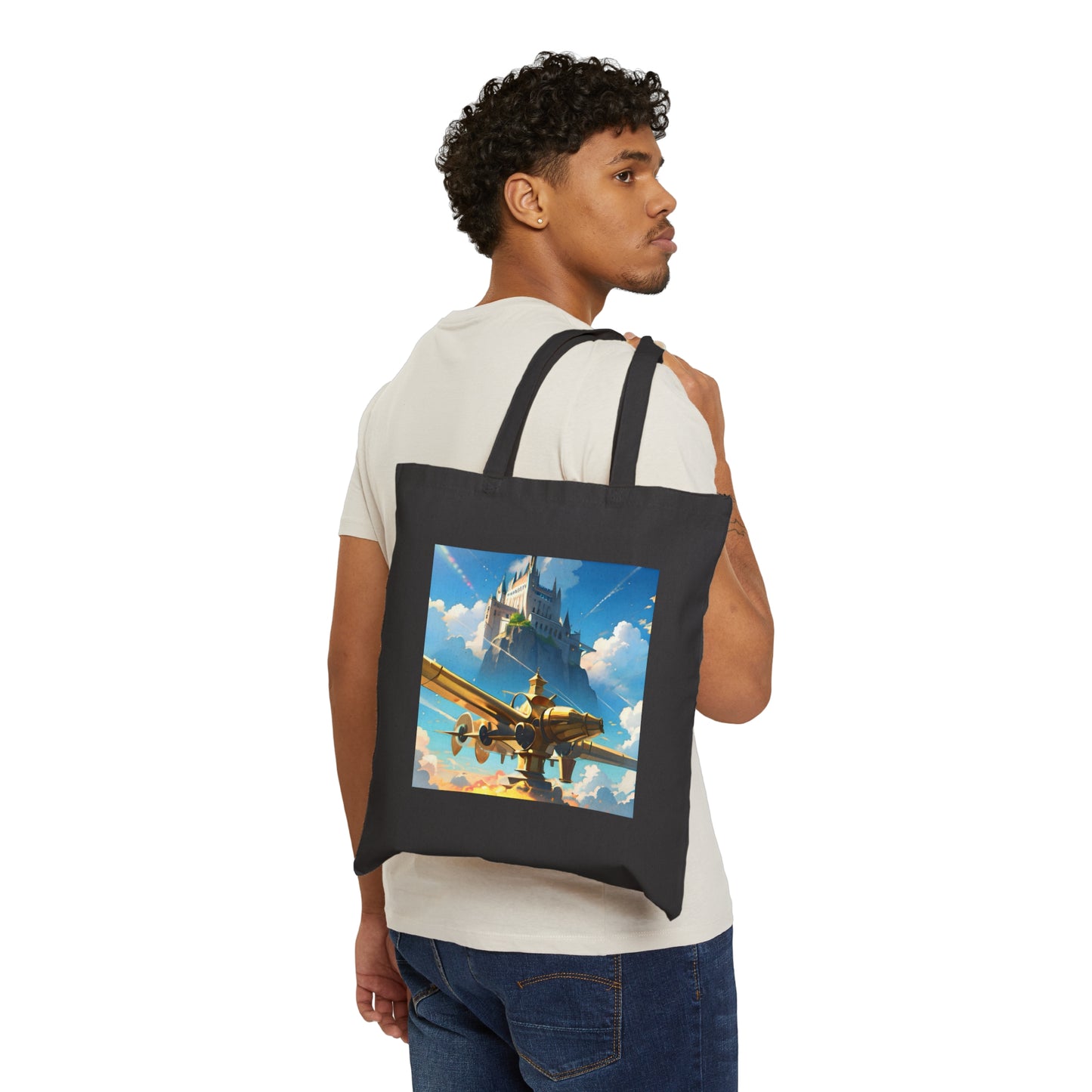 Castle Cotton Canvas Tote Bag