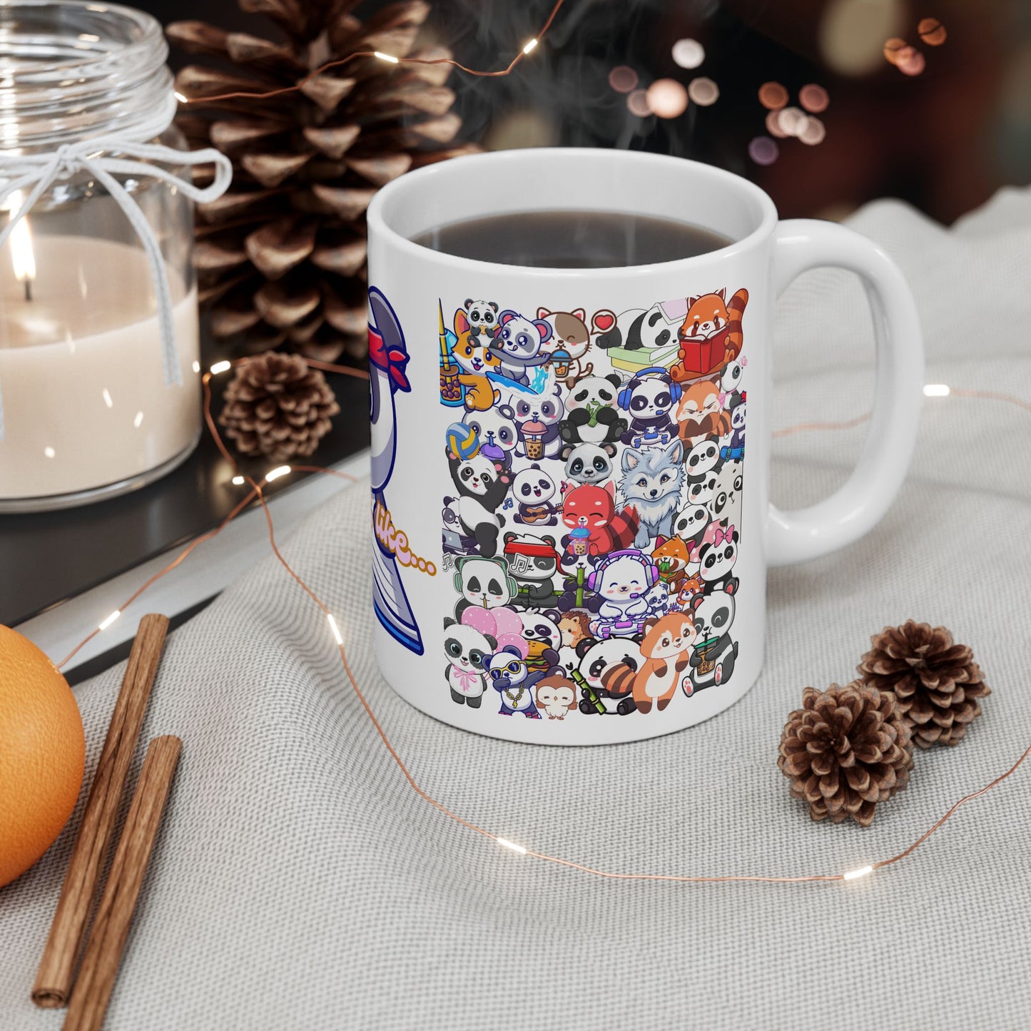 Journeys Unisex Loveable Cuties Ceramic Mugs, Gifts for Pet Lovers, Mugs for Animal Lovers, Cute Seasonal Panda Mugs, Mug for All Occasions, Panda Life Mug, Panda Lovers Mug