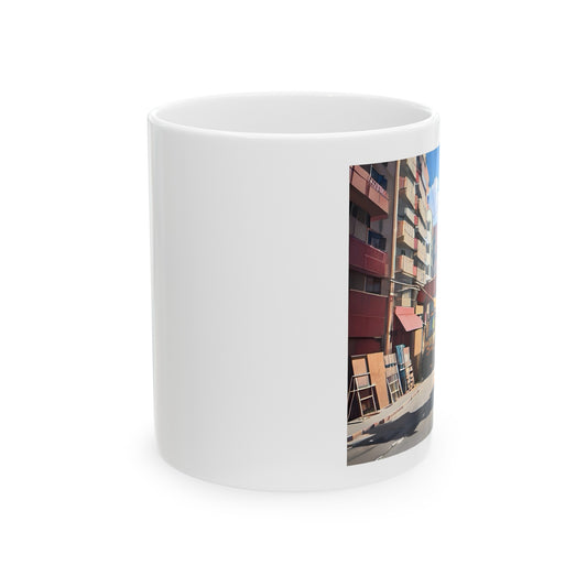 Artzy Construction Ceramic Mug, 11oz