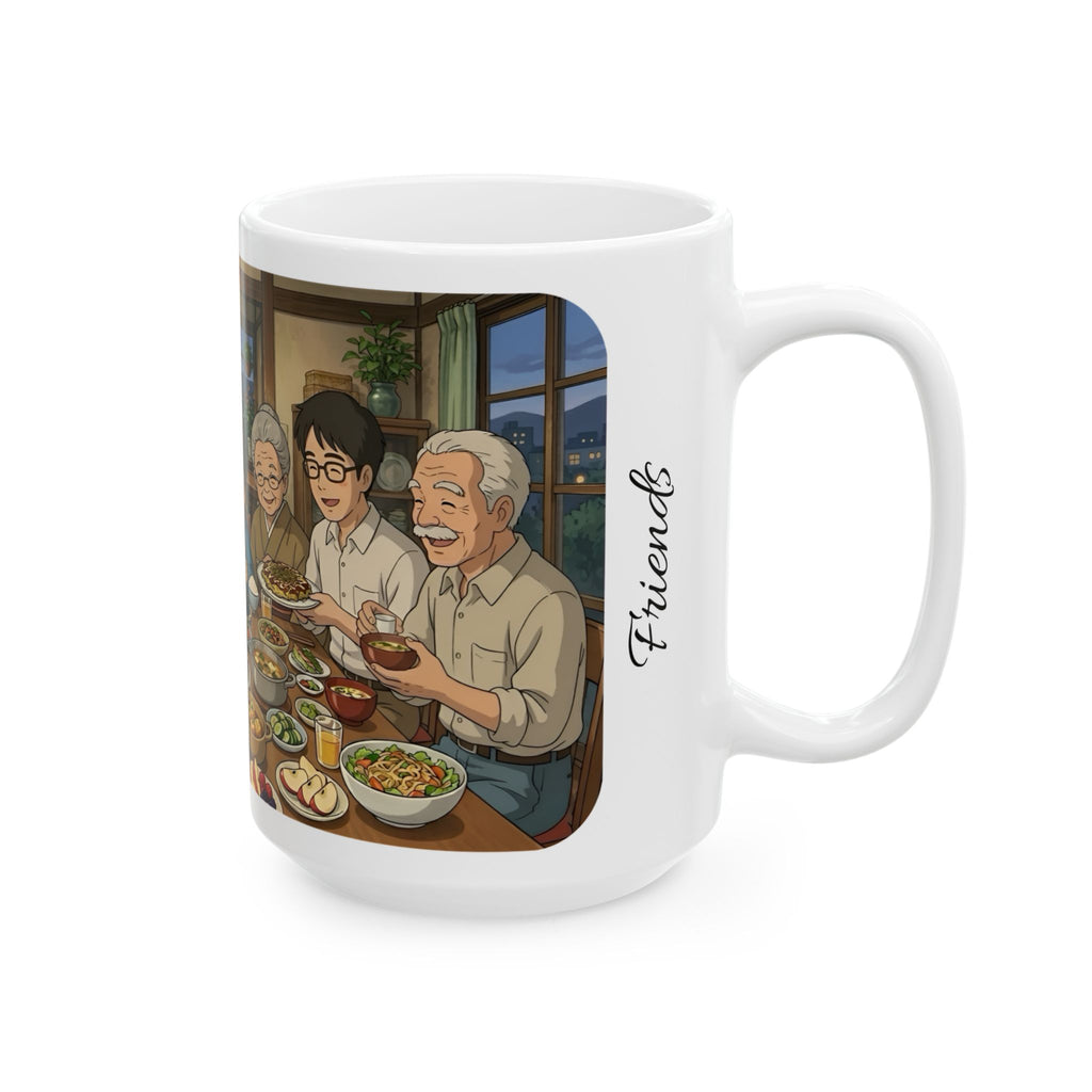Family & Friends #7 Forever White Ceramic Mug — Cozy Feast Cup (11oz/15oz)