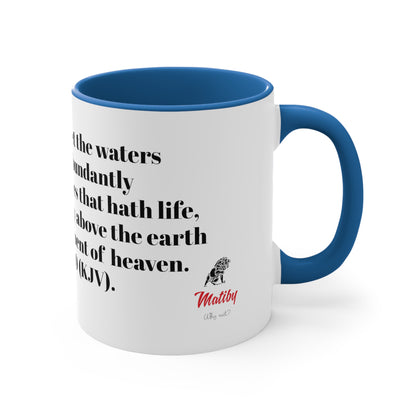 Bible Speaks Gen 1:20 Accent Mug, 11oz