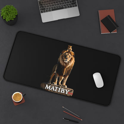 Matiby Lion Desk Mat, Black