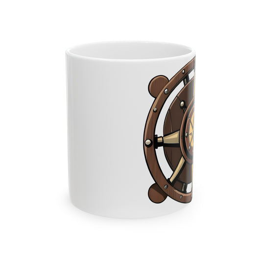 Nautical Helm Ceramic Mug, 11oz