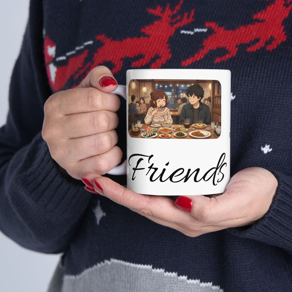 Family & Friends #10 Forever White Ceramic Mug — Cozy Feast Cup (11oz/15oz)