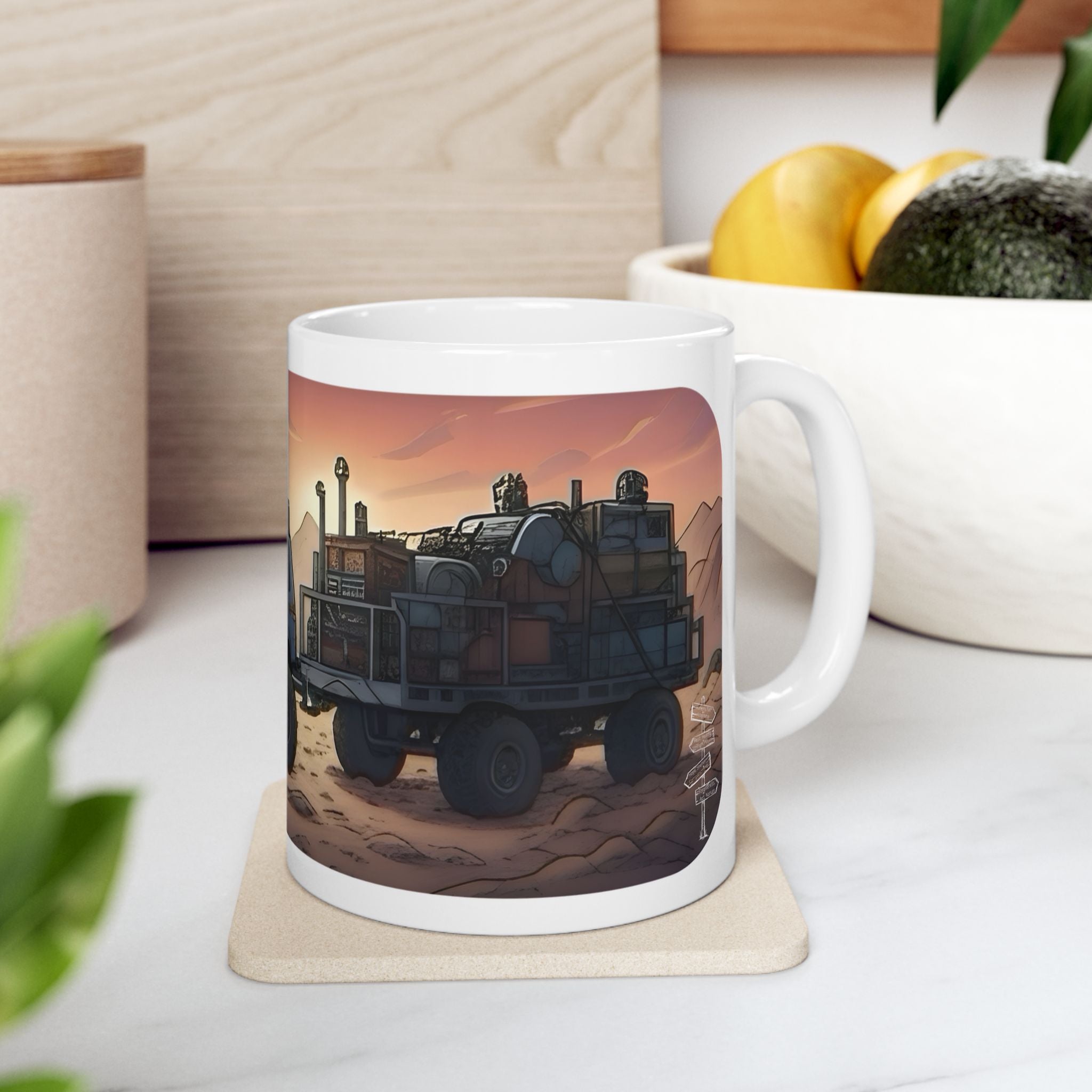 Adventure 4x4 Trucks #42, Family On The Move White Ceramic Mug — Find Your Path To The Essentials Cup (11oz & 15oz)