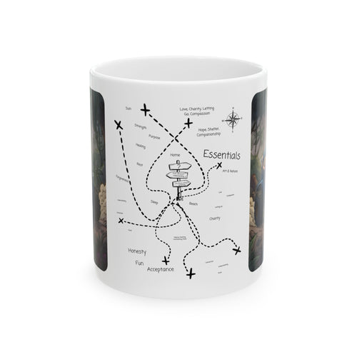 Adventure 4x4 Trucks #14, Farm Workers On The Go White Ceramic Mug — Find Your Path To The Essentials Cup (11oz & 15oz)