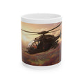 Touring Heli Over Autumn Fall Countryside White Ceramic Mug – Friends, Family & Imaginative Adventures, Celebrating Companionship, Creativity & Life’s Little Wonders Cup (11oz/15oz)