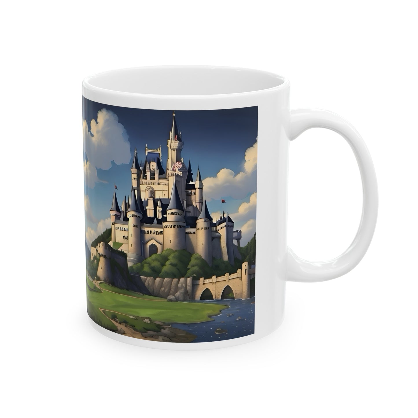 Artzy Castle Ceramic Mug, 11oz