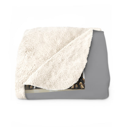 Matiby MEK Light Grey Sherpa Fleece Blanket