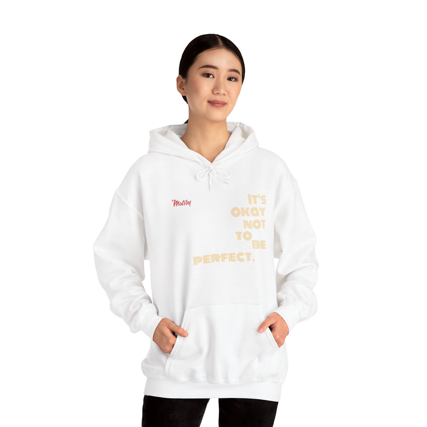 Matiby "It's okay not to be perfect" Unisex Heavy Blend™ Hooded Sweatshirt