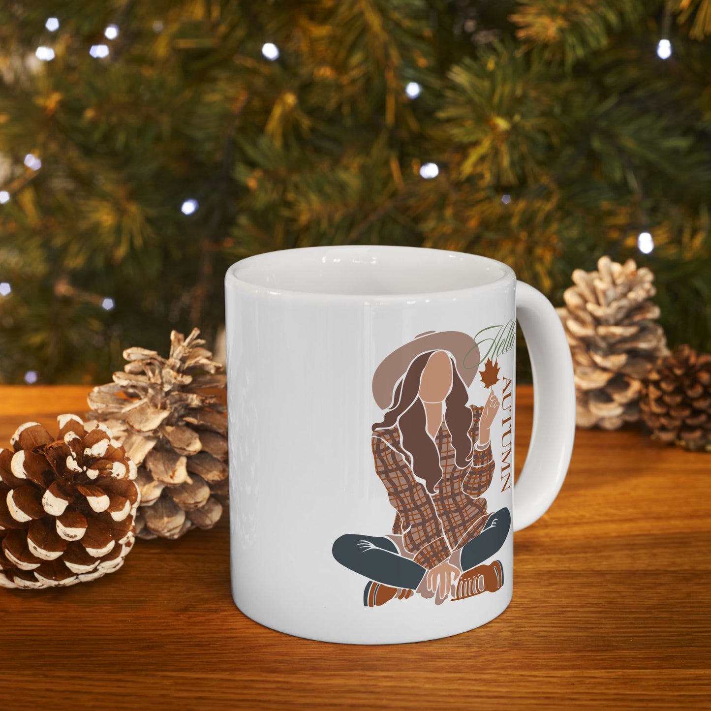 Journeys Hello Autumn Seasons of Change Ceramic Mugs, Gifts for Fall Lovers, Mugs for Autumn Lovers, Lovers of All Seasons, Cute Seasonal Mugs, Mug for All Occasions, Thanksgiving Mug