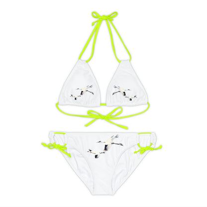 White Strappy Bikini Set (AOP)