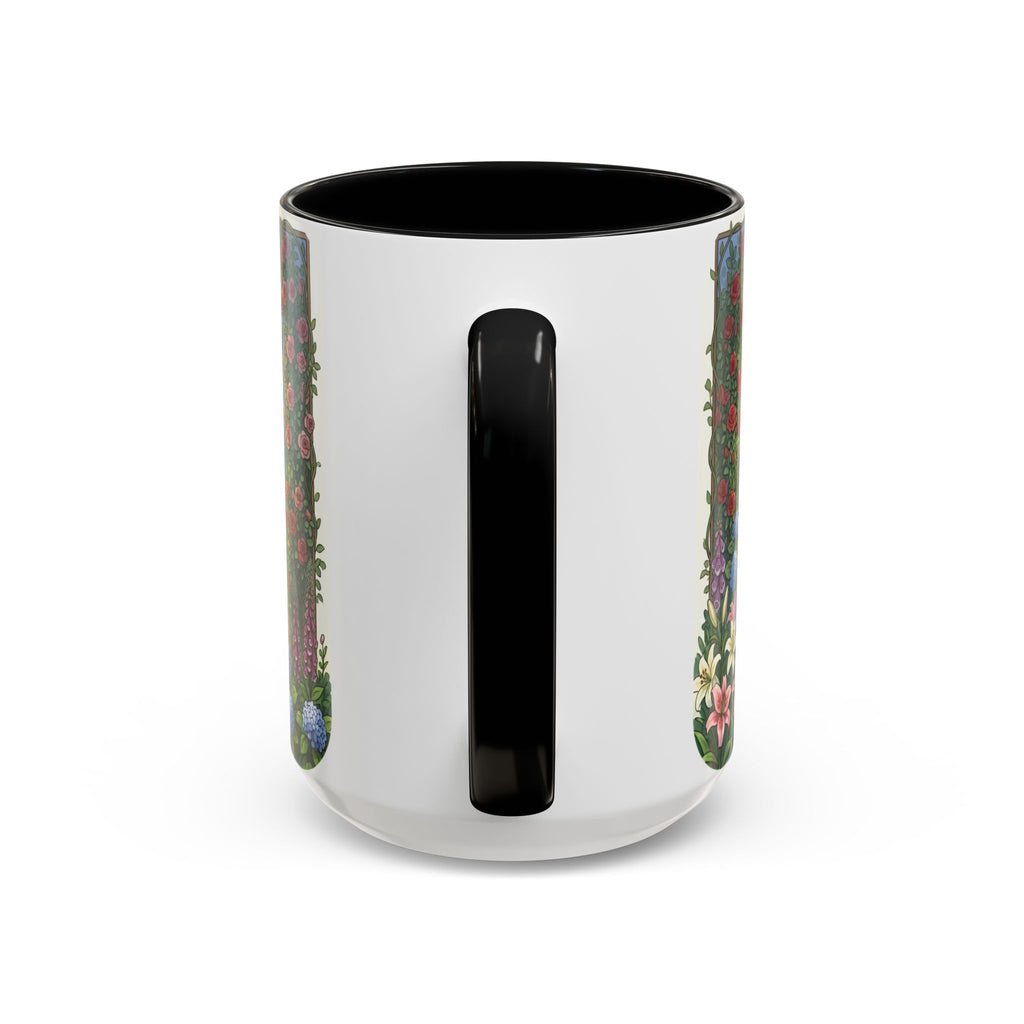 Cozy Romantic Garden Dinner Ceramic Mug — Couples Outdoor Bistro Cup (11 oz, 15 oz)