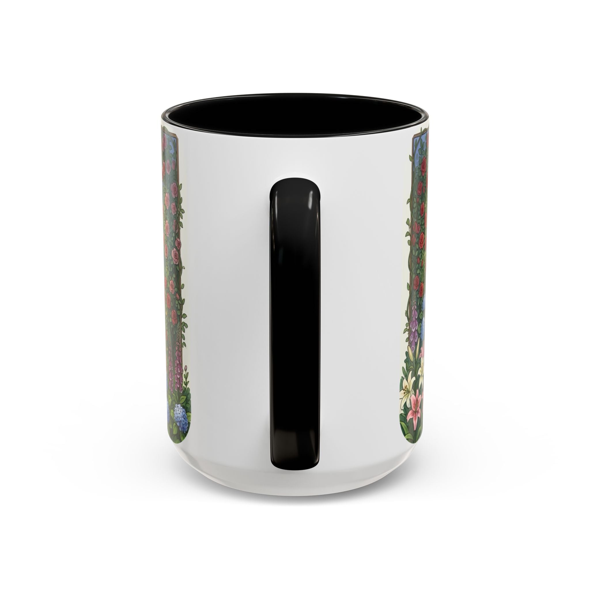 Cozy Romantic Garden Dinner Ceramic Mug — Couples Outdoor Bistro Cup (11 oz, 15 oz)