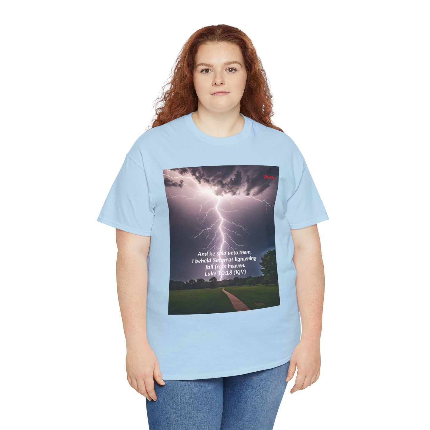 Lightning Style Satan's Fall Unisex Heavy Cotton Tee