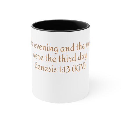 Bible Speaks Gen 1:13 Accent Mug, 11oz