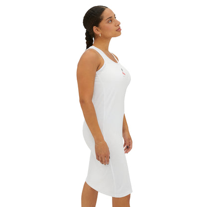 Women's White Racerback Dress (AOP)