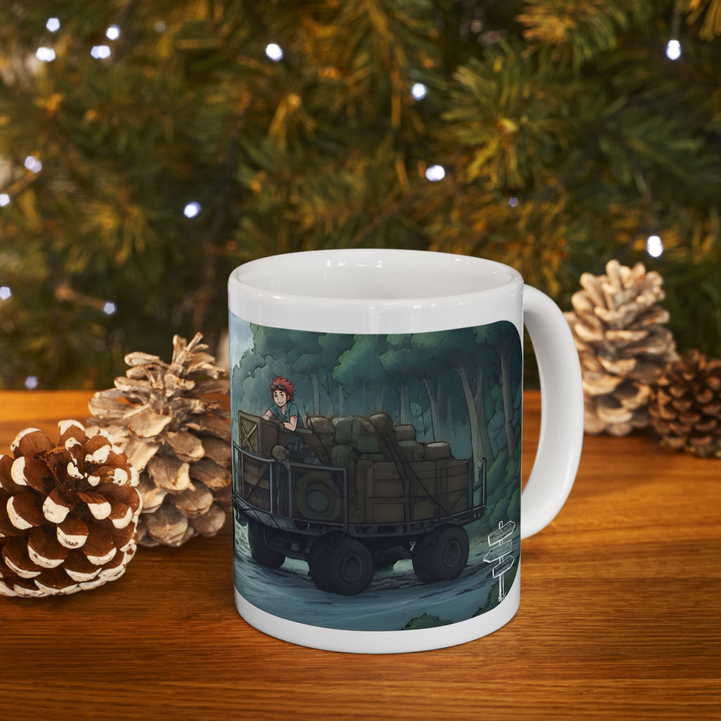 Adventure 4x4 Trucks #31, Young Adults On The Move White Ceramic Mug — Find Your Path To The Essentials Cup (11oz & 15oz)