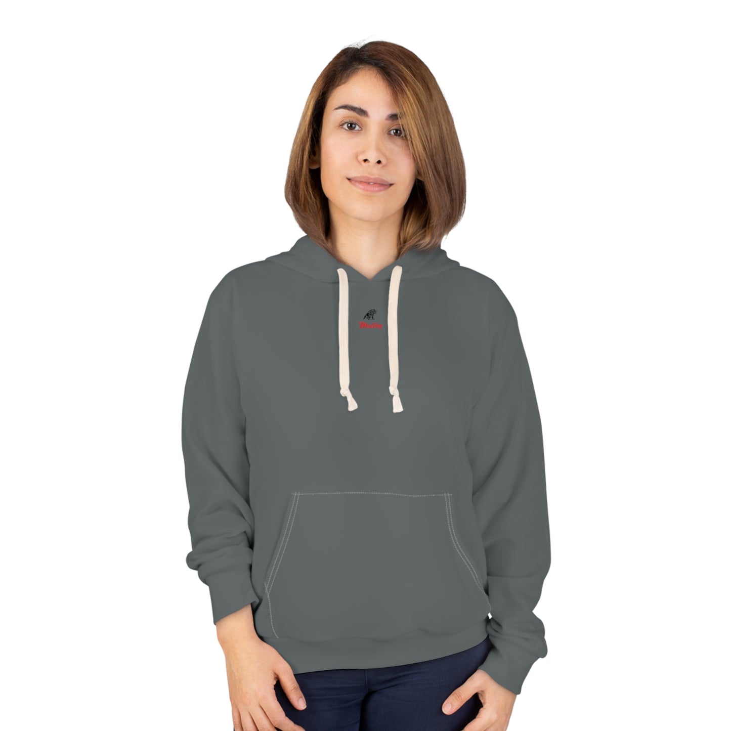 Dark Grey Unisex Pullover Hoodie (AOP)